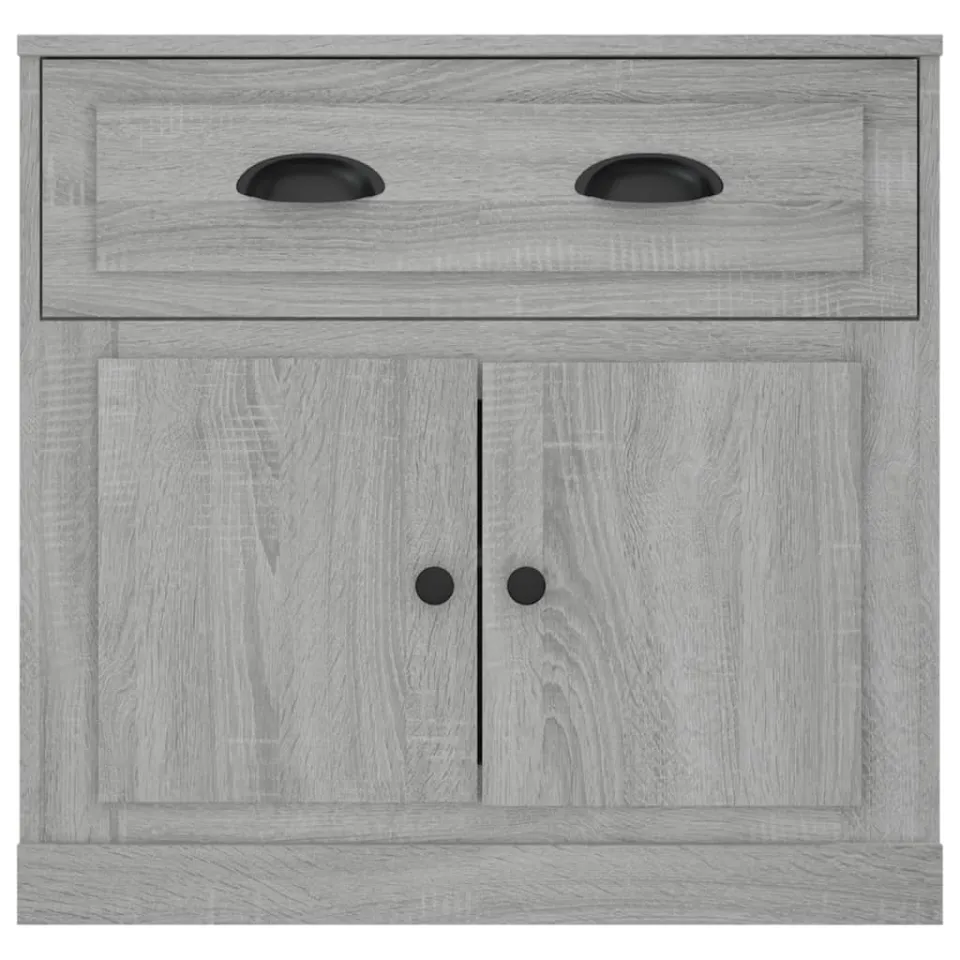 vidaXL Dressoir 70x35,5x67,5 cm bewerkt hout grijs sonoma eikenkleurig, foto 4