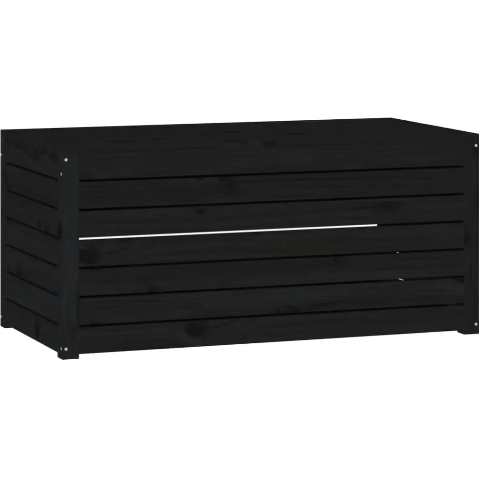 vidaXL Tuinbox 101x50,5x46,5 cm massief grenenhout zwart