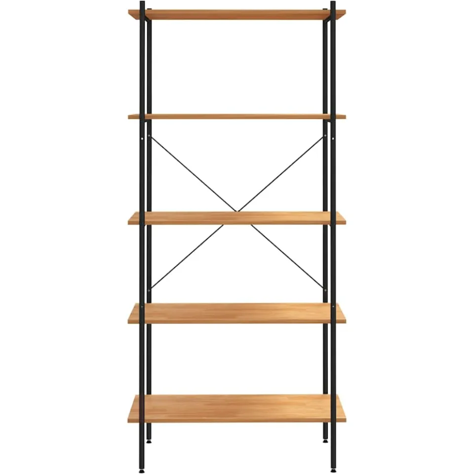 vidaXL Opbergrek 5-laags 80x40x163 cm zwart en eikenkleurig, foto 2