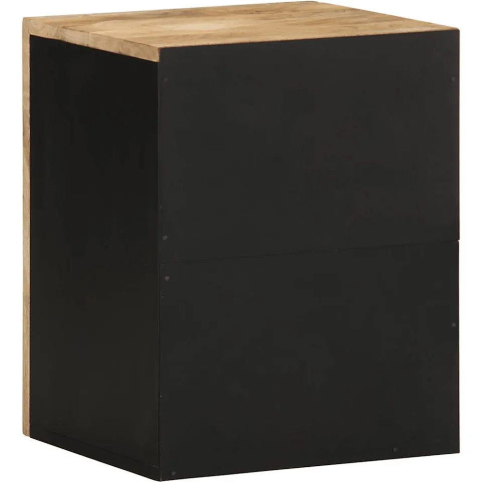 vidaXL Badkamerwandkast 38x33,5x48 cm massief mangohout zwart, foto 4