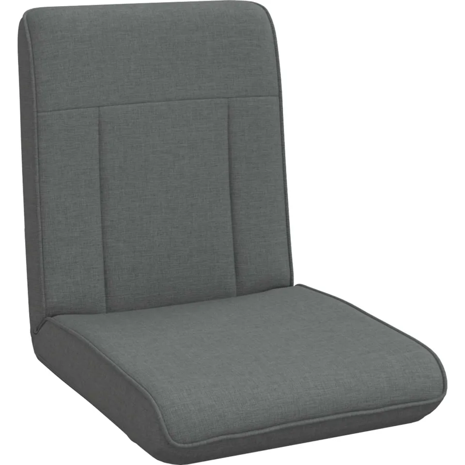 vidaXL Verstelbare vlo stoelen Donkergrijs Stof