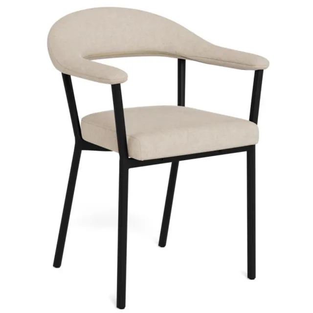 Giga Living Eetkamerstoel Sienna Met Armleuning Apia Zand Set van 2 - Giga Living Bruin