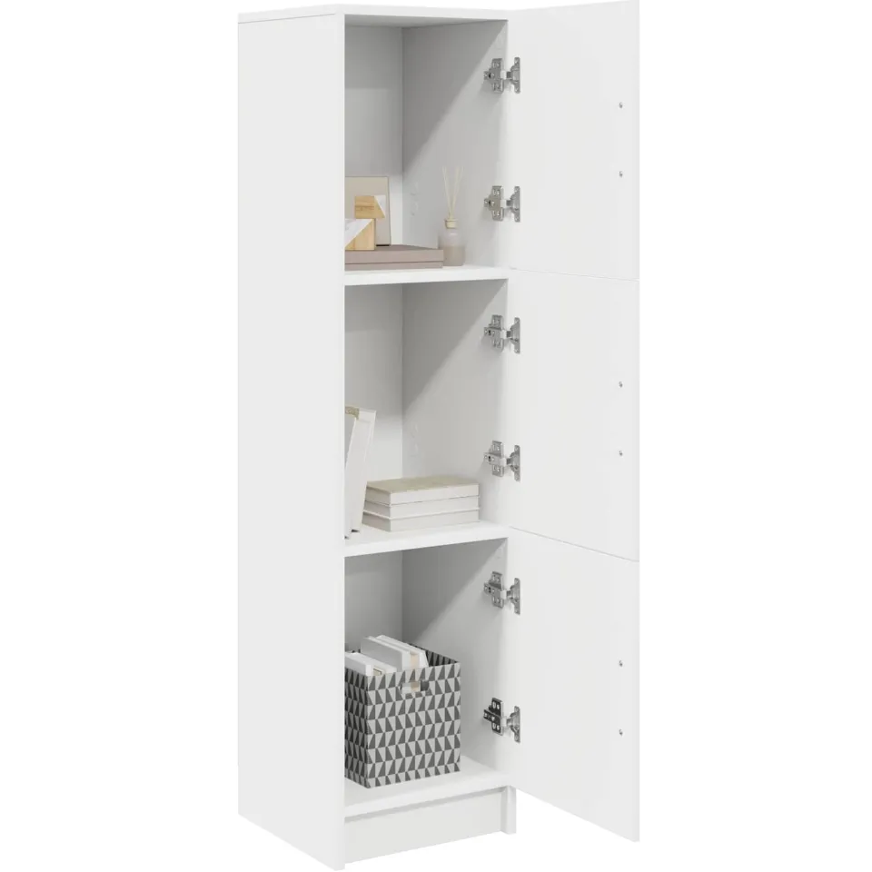vidaXL Hoge kast Wit 31.5 x 32 x 122.5 cm