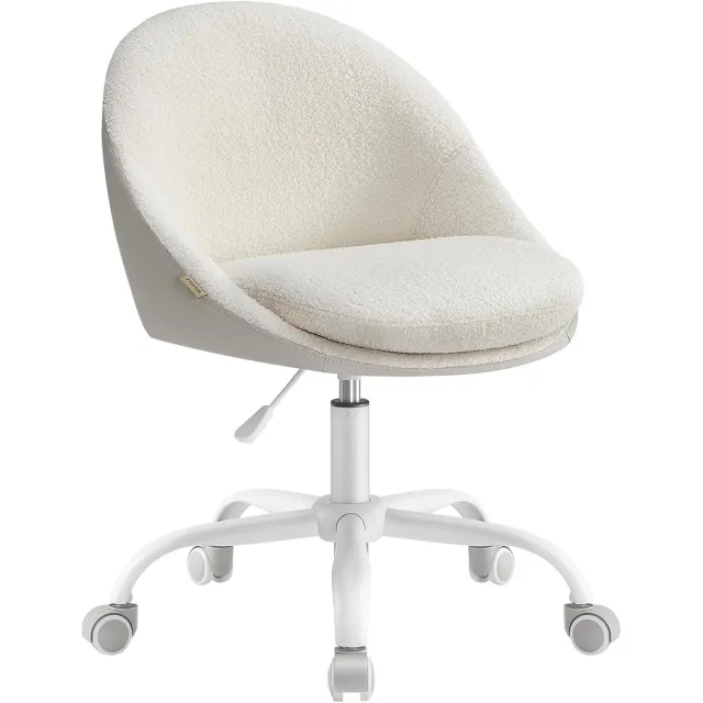 Songmics OBG020W01, Gecapitonneerde zitting, Gecapitonneerde rugleuning, Beige / Wit, Fluweel, Stof/Weefsel