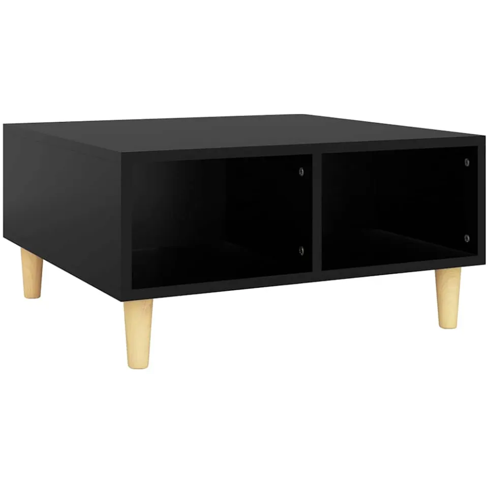 vidaXL Salontafel 60x60x30 cm bewerkt hout zwart, foto 3