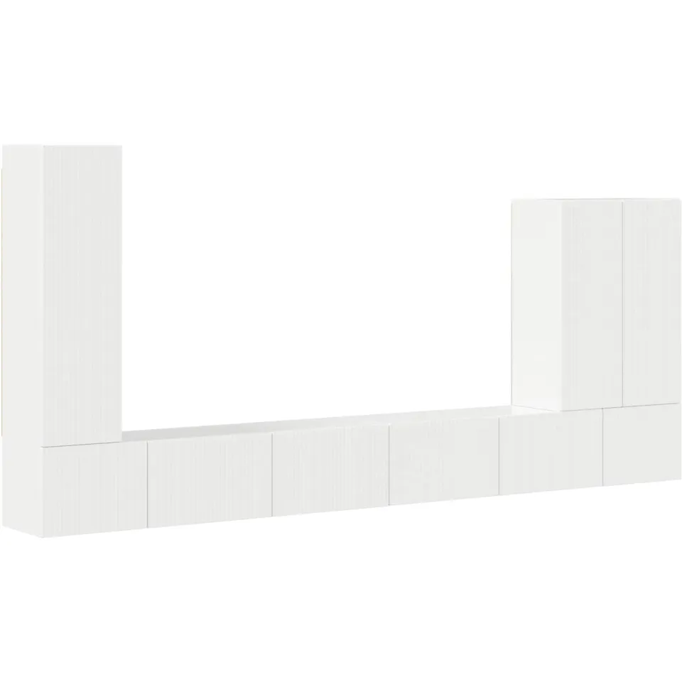 vidaXL TV Wandkast Set 6 st 98 x 31 x 29,5 cm Hoogglans wit, foto 3
