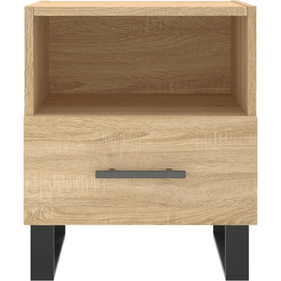 vidaXL Nachtkastje 40x35x47,5 cm bewerkt hout sonoma eikenkleurig, foto 4
