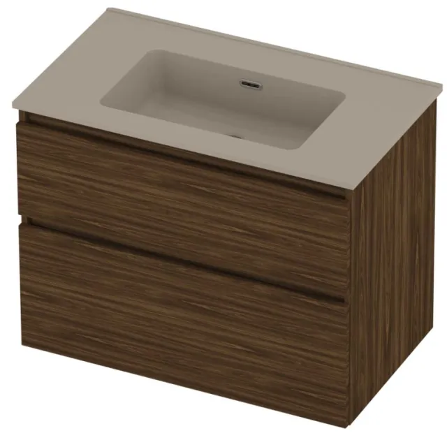 Proline Tribute Badmeubelset Porselein Elegant 80x46x62 cm Mat Crème Cotton Cabana Oak Eiken