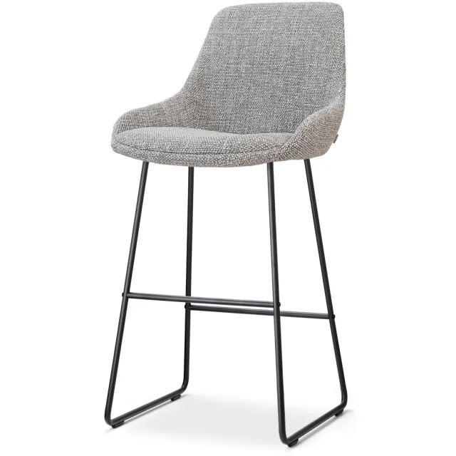 Nolon Nino-Isa barkruk grijs blend - zwart onderstel - 75 cm