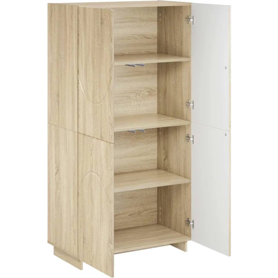 vidaXL Hoge kast Sonoma Eiken 79x41x151 cm Bewerkt hout, foto 2