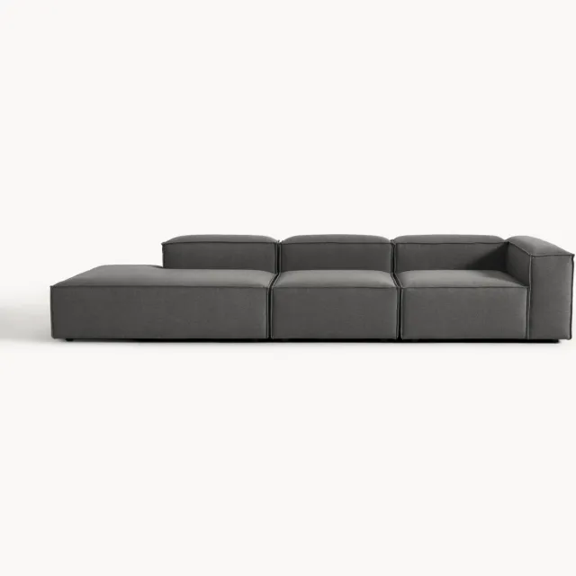 Westwing Collection Modulaire XL chaise longue Lennon Antraciet
