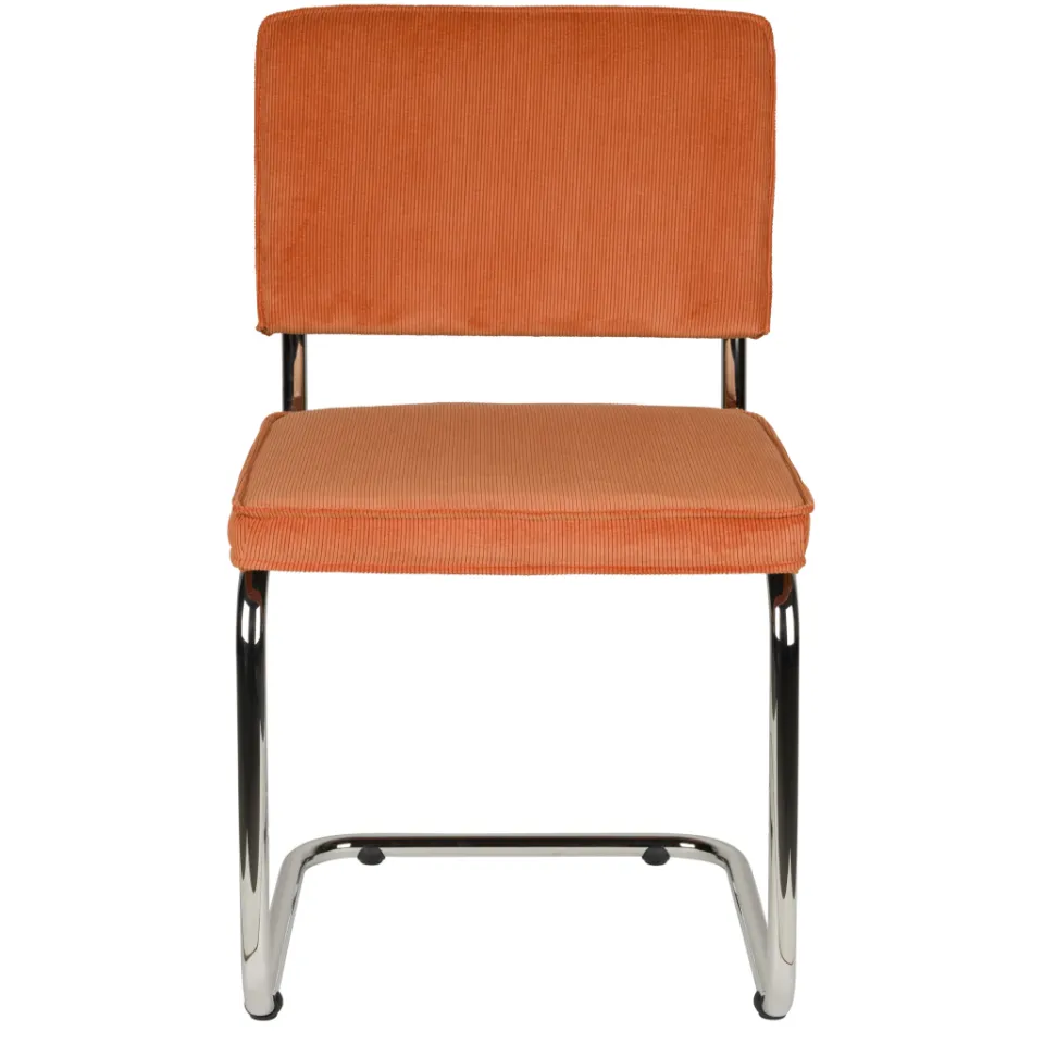 Zuiver Ridge Rib eetkamerstoel oranje, foto 3