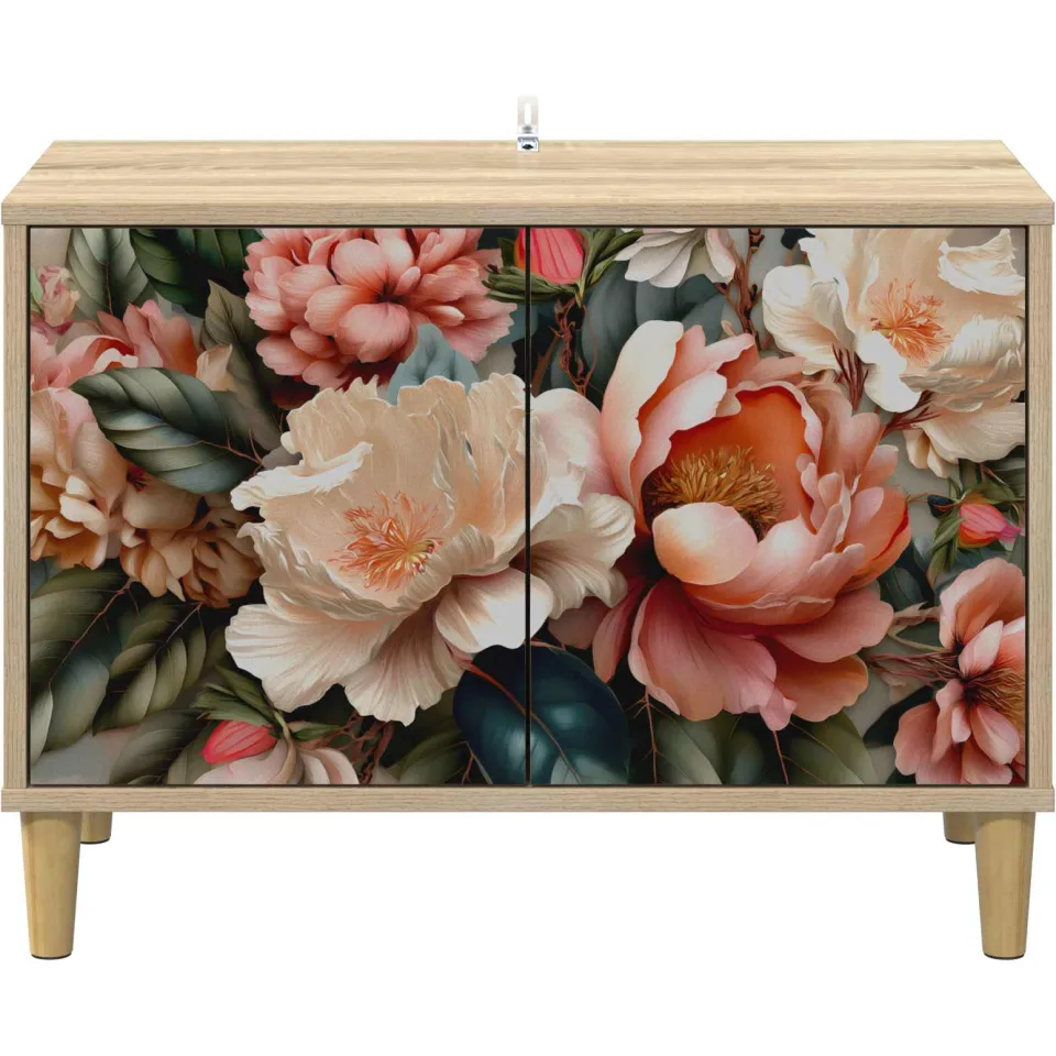 vidaXL Tv-meubel BORNE 69 x 33 x 50 cm Sonoma Bewerkt hout bruin, foto 4