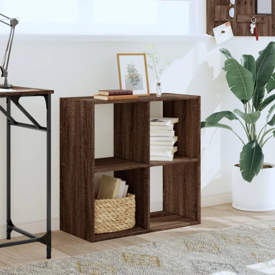 vidaXL Boekenkast 68,5x32x68,5 cm bewerkt hout bruin eikenkleur, foto 2