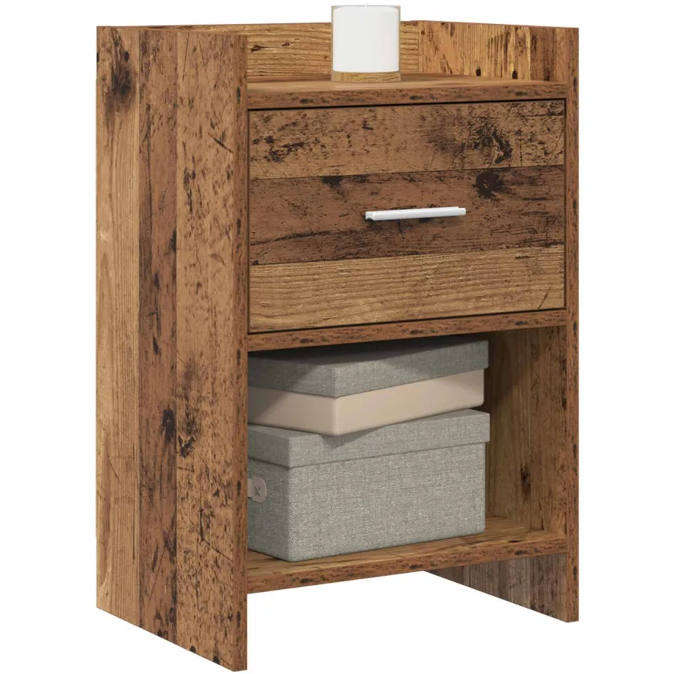 vidaXL Nachtkastjes 2 st Oud hout 40 x 30 x 60 cm Bewerkt hout Bruin