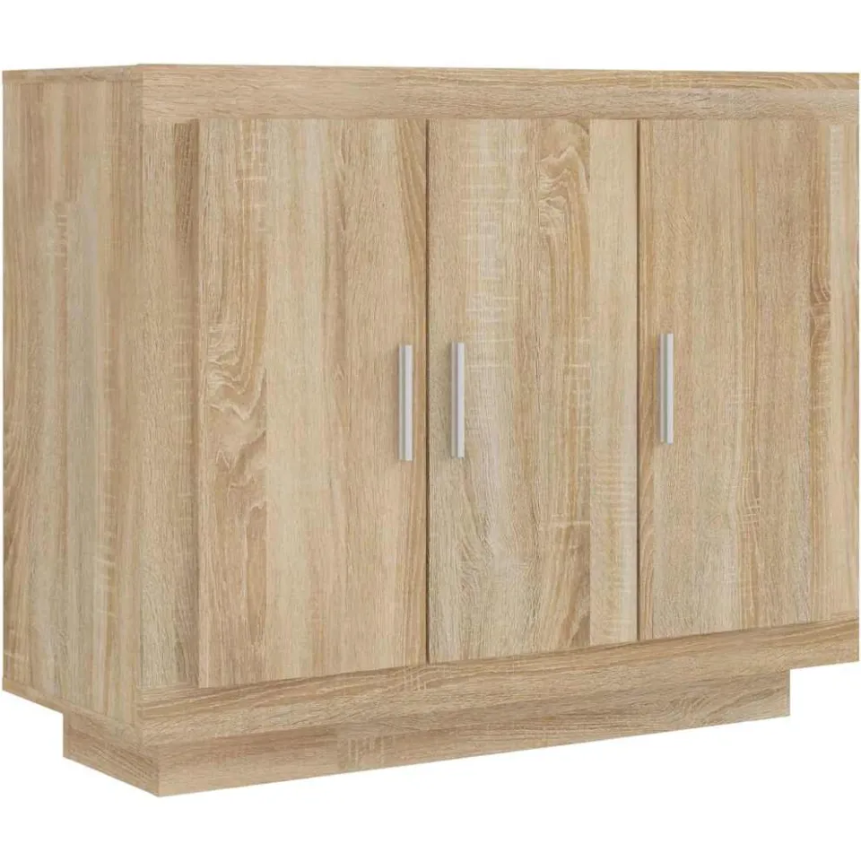 vidaXL Dressoir 92x35x75 cm bewerkt hout sonoma eikenkleurig Bruin