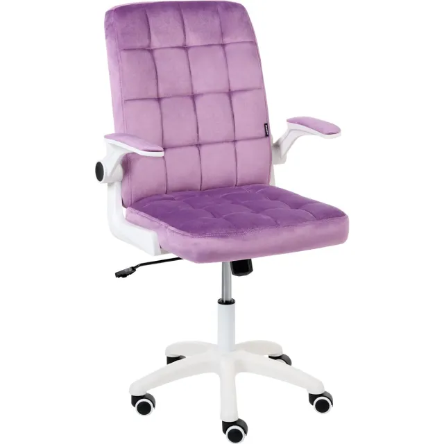Beliani DANDY - Bureaustoel - Violet - Fluweel Paars