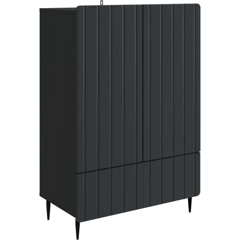 vidaXL Dressoir Zwart 66 x 34,5 x 97 cm Bewerkt hout