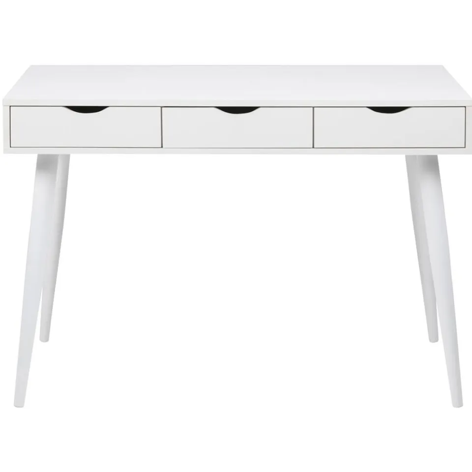 Lisomme Keet houten bureau wit - met 3 lades - 110 x 50 cm, foto 4