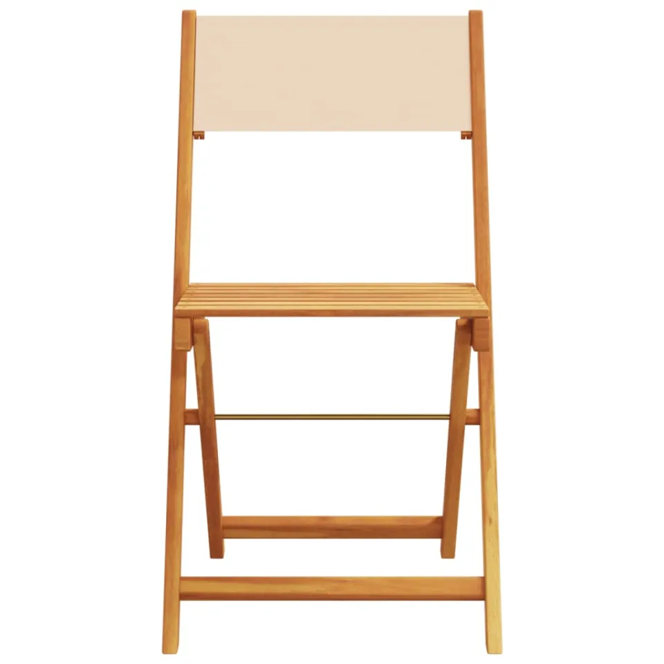 vidaXL 5-delige Tuinset massief hout en stof beige, foto 4