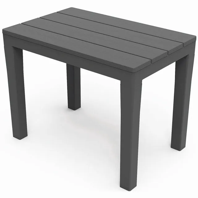 Pro Garden Tuin bijzettafeltje - Tuintafeltje - Voetenbankje - Timor - Antraciet - 38,5 x 60 x 45 cm