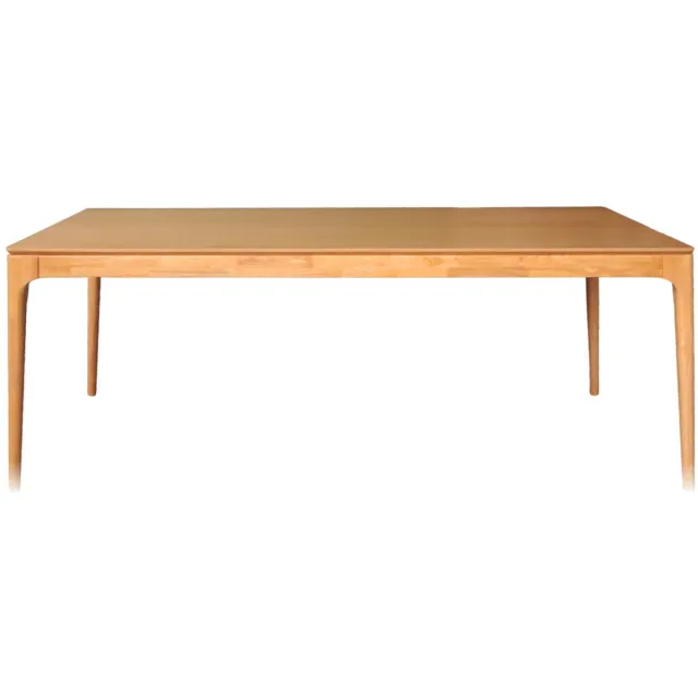 sweeek Rechthoekige eettafel van rubberhout en essenhout fineer 8 plaatsen - elena Naturel