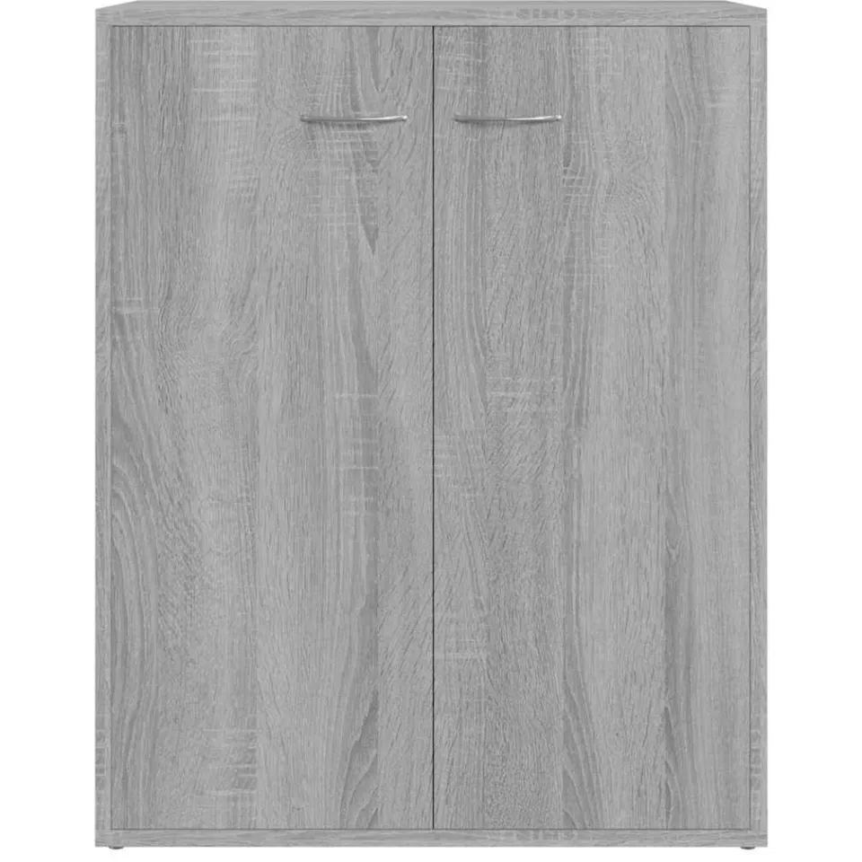 vidaXL Dressoir 60x30x75 cm bewerkt hout grijs sonoma eikenkleurig, foto 4