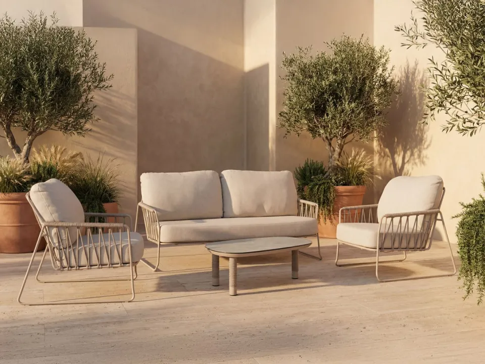 Tierra Outdoor Rivera lounge tuinstoel taupe, foto 3