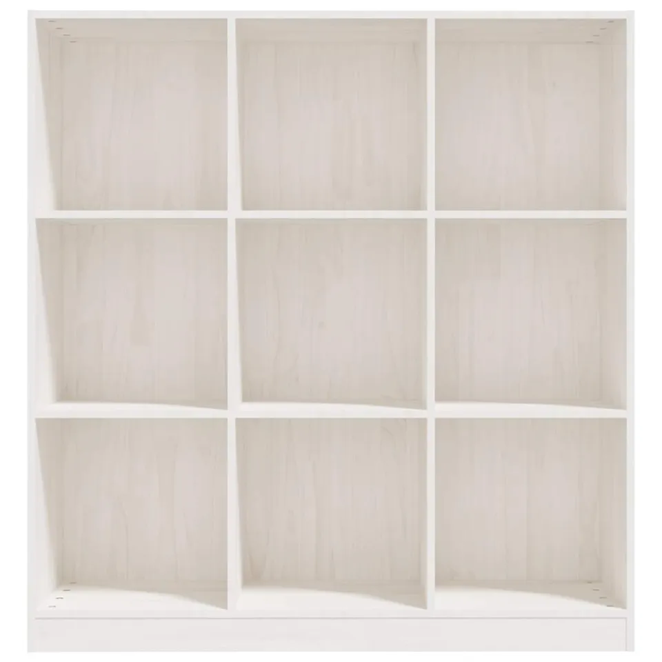 vidaXL Boekenkast/kamerscherm 104x33,5x110 cm massief grenenhout wit, foto 4