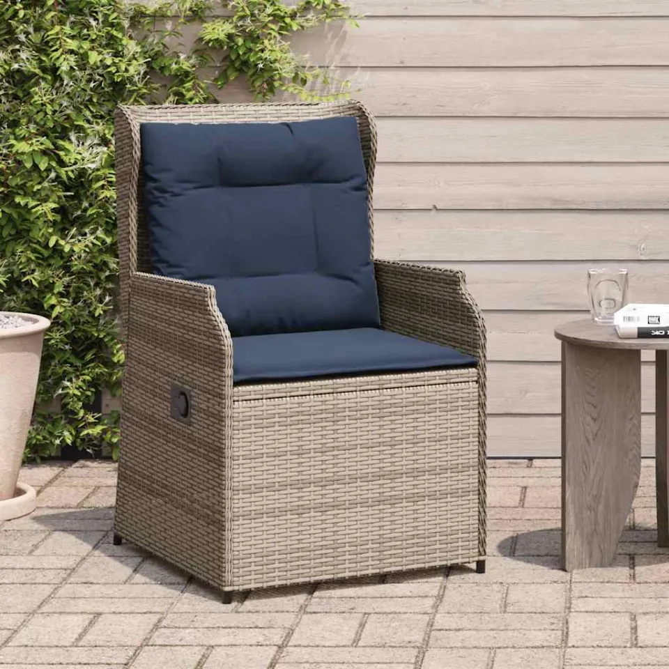 vidaXL Tuinbank 2 st Grijs poly rattan, foto 3
