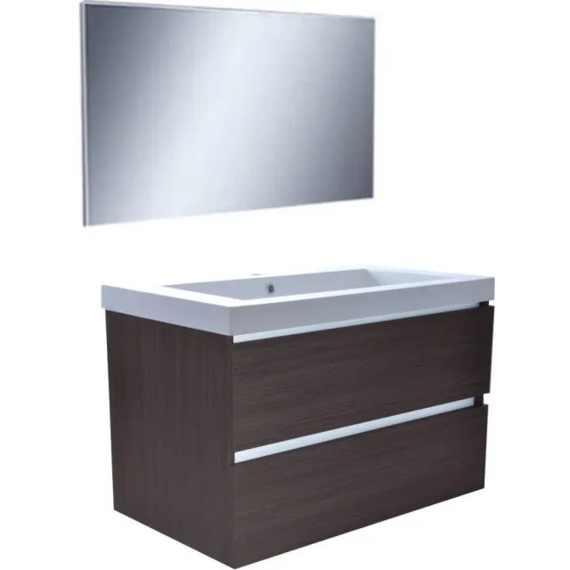 Aqua Splash Badkamermeubelset Luna 80X47 Grey Oak Aqua Splash