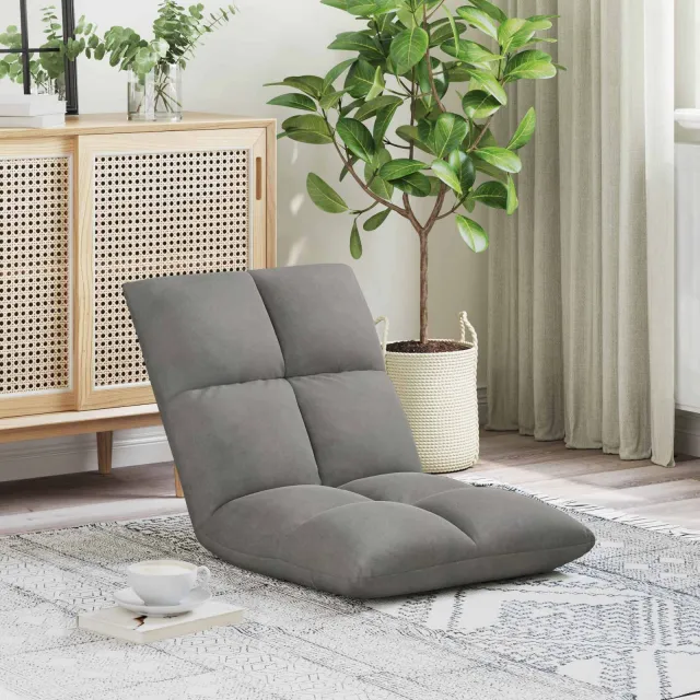 vidaXL Verstelbare vlo stoelen Lichtgrijs metal frame, foto 2