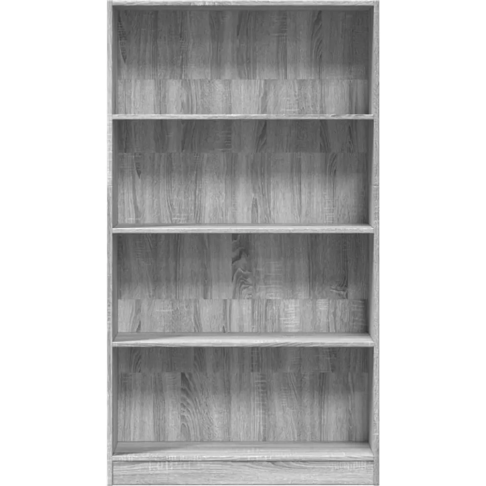 vidaXL Boekenkast 80x24x143 cm bewerkt hout grijs sonoma eikenkleurig, foto 4