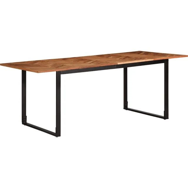 vidaXL Eettafel 200x100x75 cm massief acaciahout Bruin