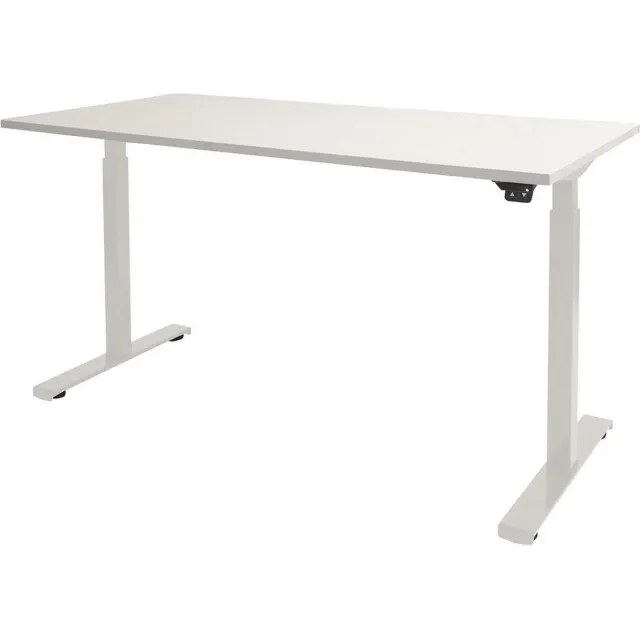 Schaffenburg Zit Sta Bureau - Elektrisch 120x80 krijtwit -wit frame