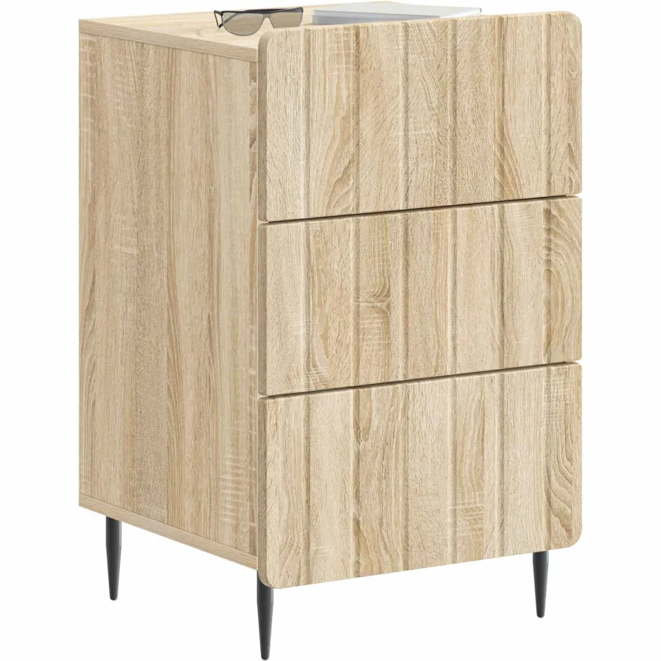 vidaXL Nachtkastje met lade Sonoma Eiken 43x 41 x 68 cm Bewerkt hout