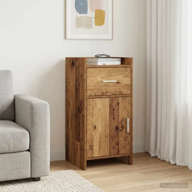 vidaXL Dressoir Oud hout 40 x 36 x 80 cm Bewerkt hout bruin, foto 2