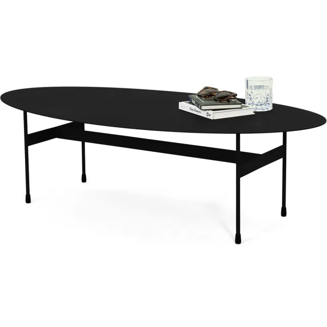 Spinder Design salontafel Mira Oval - Zwart - Staal