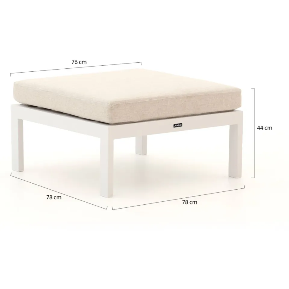 Manifesto Furniture Manifesto Alzano lounge voetenbank 78x78cm wit, foto 3