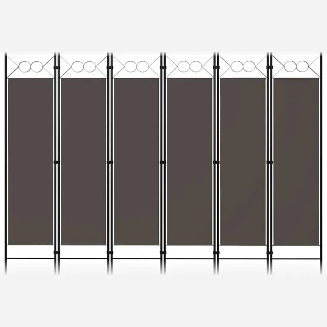 vidaXL Kamerscherm met 6 panelen 240x180 cm antraciet Anthraciet