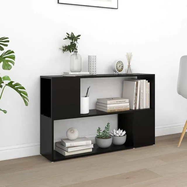 vidaXL Boekenkast 100x24x63 cm bewerkt hout zwart, foto 2
