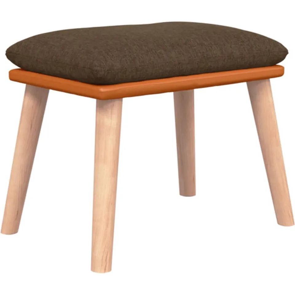 vidaXL Voetenbank 45x29,5x35 cm stof en kunstleer bruin, foto 3