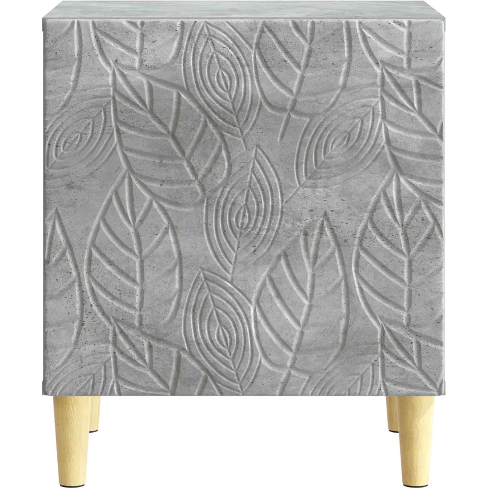 vidaXL Nachtkastje Betongrijs 43 x 34,5 x 50 cm Bewerkt hout grijs, foto 4