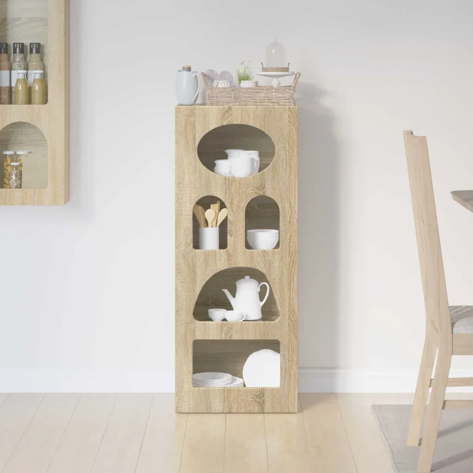 vidaXL Dressoir ELST Sonoma Eiken 40 x 35 x 100,5 cm Bewerkt hout, foto 3