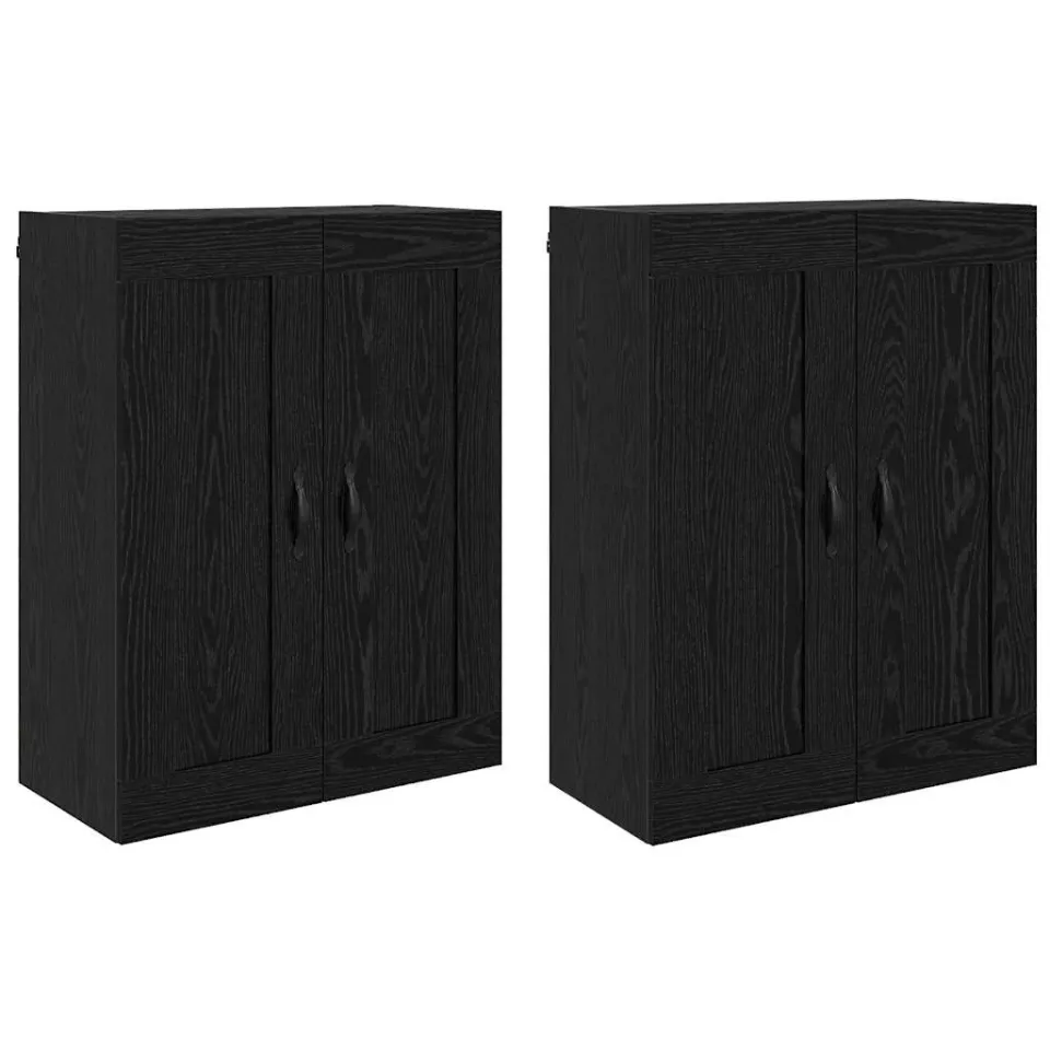 vidaXL Wandkast 2 st Zwart Eiken 69,5 x 34 x 90 cm Bewerkt hout, foto 3