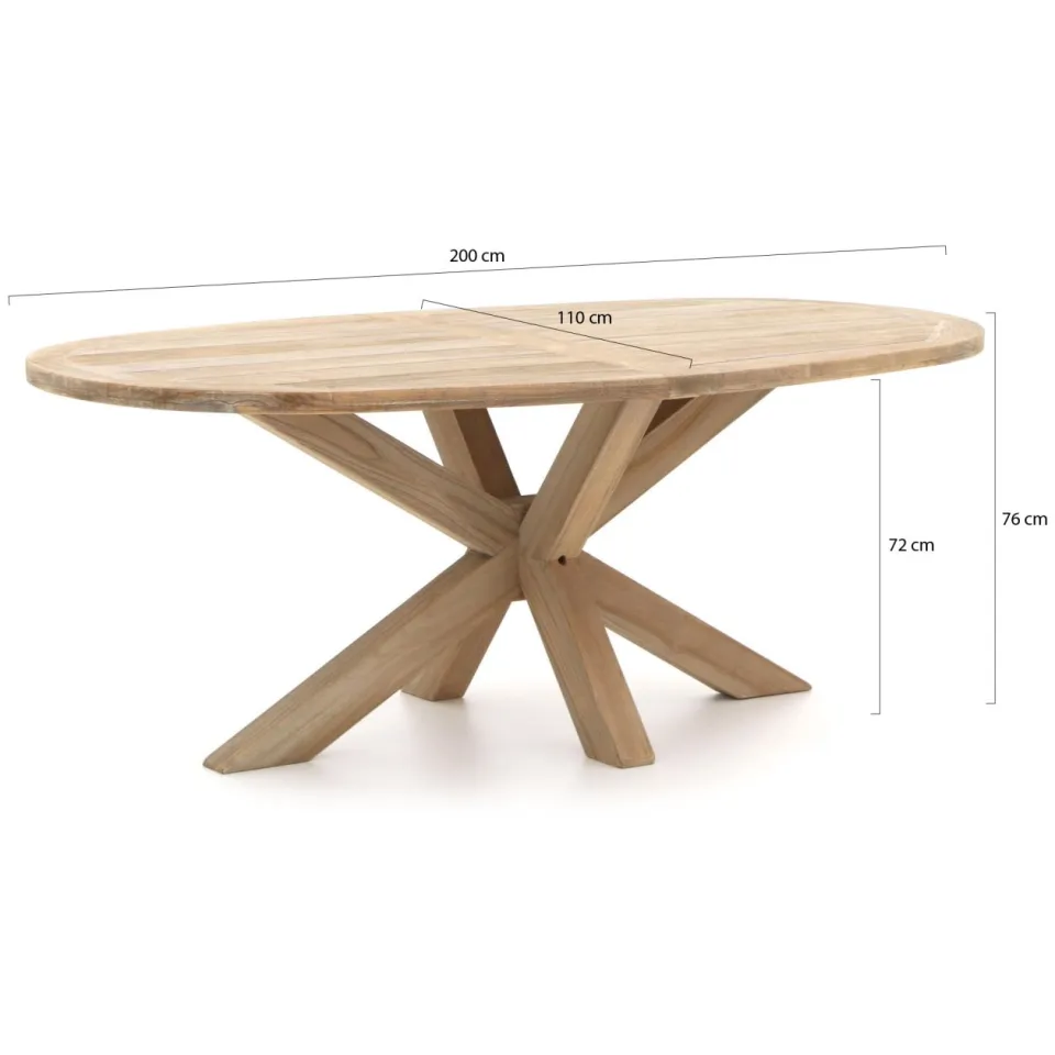 Intenso Furniture Intenso Tropea/ROUGH-Y Ellips 200cm dining tuinset 7-delig bruin, foto 3