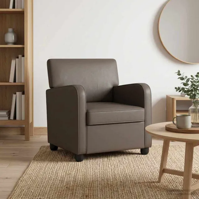 vidaXL Fauteuil Glanzend Bruin Kunstleer