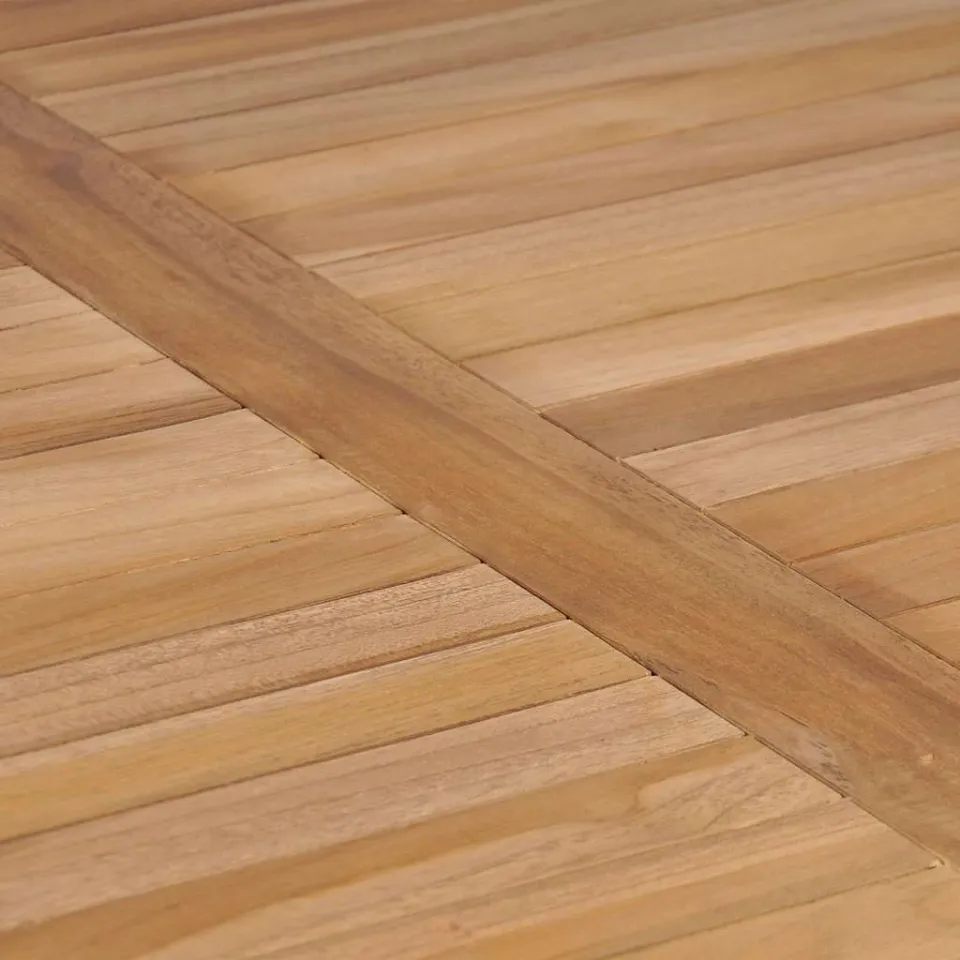 vidaXL Tuintafel 80x80x77 cm massief teakhout bruin, foto 3