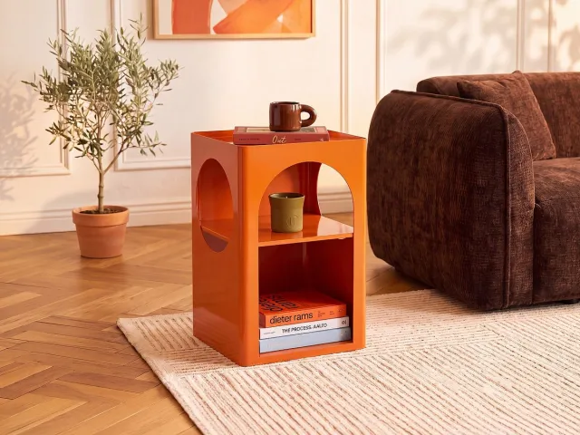 Vente-unique Bijzettafel in metaal - Oranje - STALY