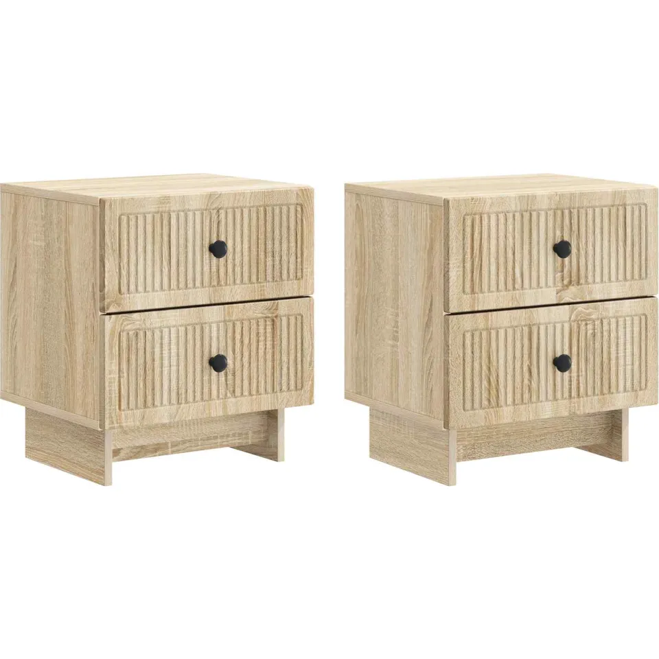 vidaXL Nachtkastje 2 st Sonoma Eiken 43 x 34,5 x 47,5 cm Bewerkt hout, foto 3